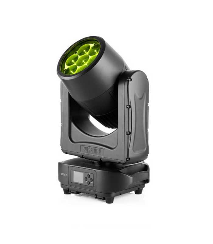 Lyre CFL Lighting Poseidon XS - effet wash compact et puissant pour éclairage de scène et de spectacles - Perspective verte