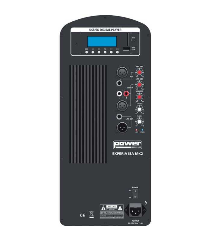 Altavoz Activo 300W Bluetooth Power Acoustics EXPERIA 15A MK2