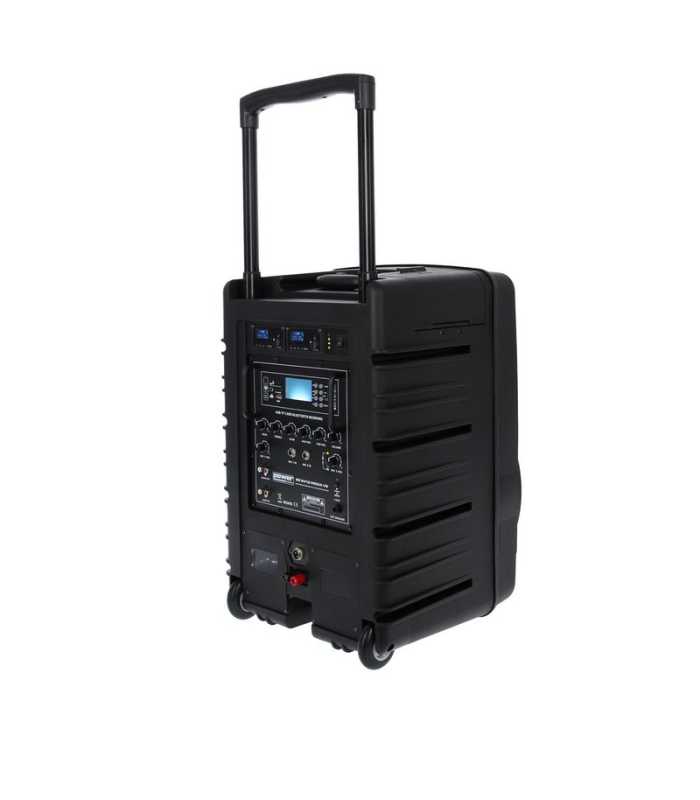 Sono portátil MP3/SD/USB/Bluetooth + 2 micrófonos de mano UHF Power Acoustics BE 9412 MEDIA V2