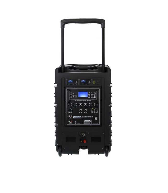 Sono Portable MP3/SD/USB/Bluetooth + 2 Micros Main UHF Power Acoustics BE 9412 MEDIA V2
