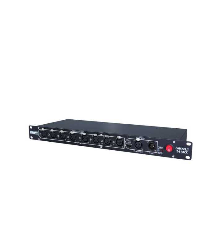 Splitter DMX 8 Canales Rackable Power Lighting DMX Split 2-8 Rack