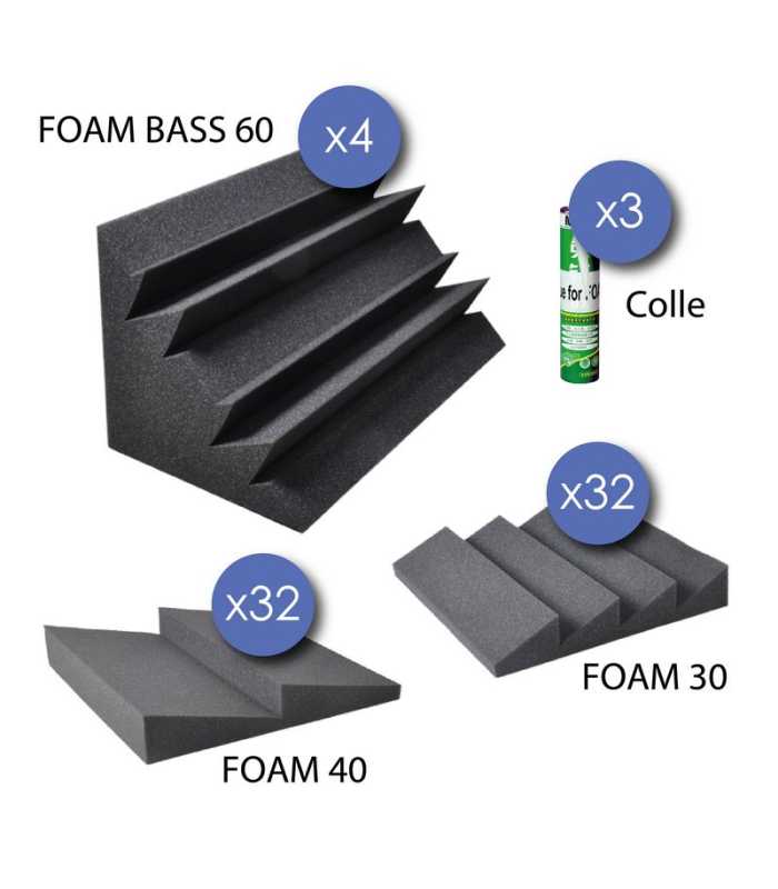 Pack de aislamiento acústico Power Studio STUDIO FOAM KIT 68