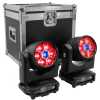 Pack de 2 cabezas móviles Wash + Flightcase Mac Mah Mac Wash 740ZFC