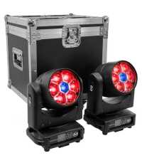 Pack de 2 lyres Wash + flightcase Mac Mah Mac Wash 740ZFC