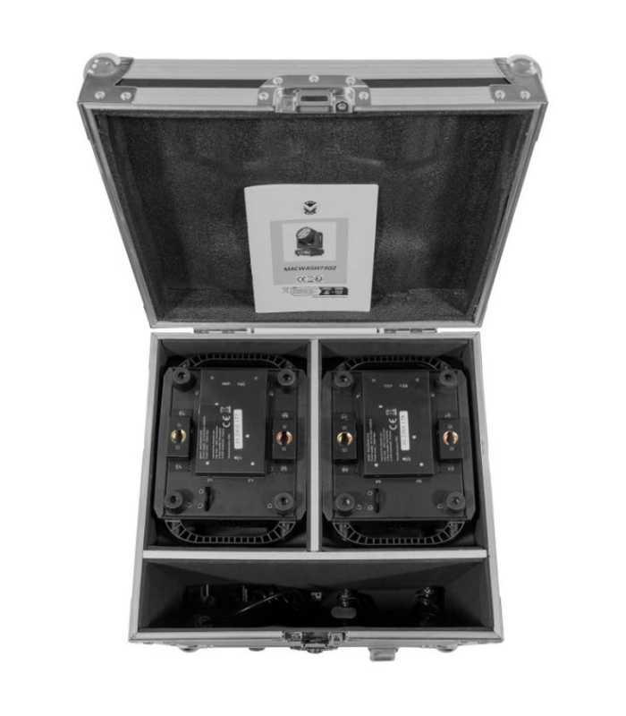 Pack de 2 cabezas móviles Wash + Flightcase Mac Mah Mac Wash 740ZFC