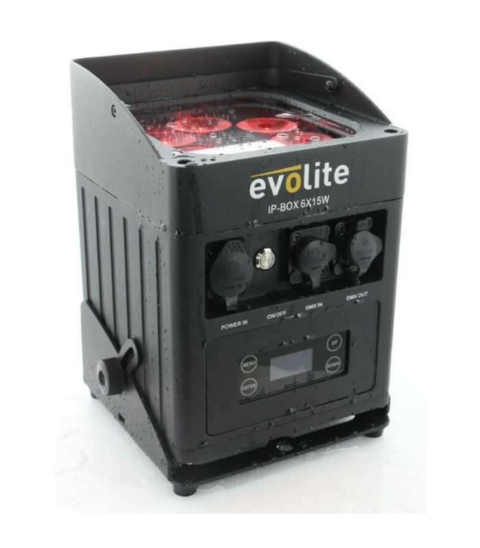 Conjunto de proyectores arquitectónicos LED Evolite - IP-BOX 6X15W PACK