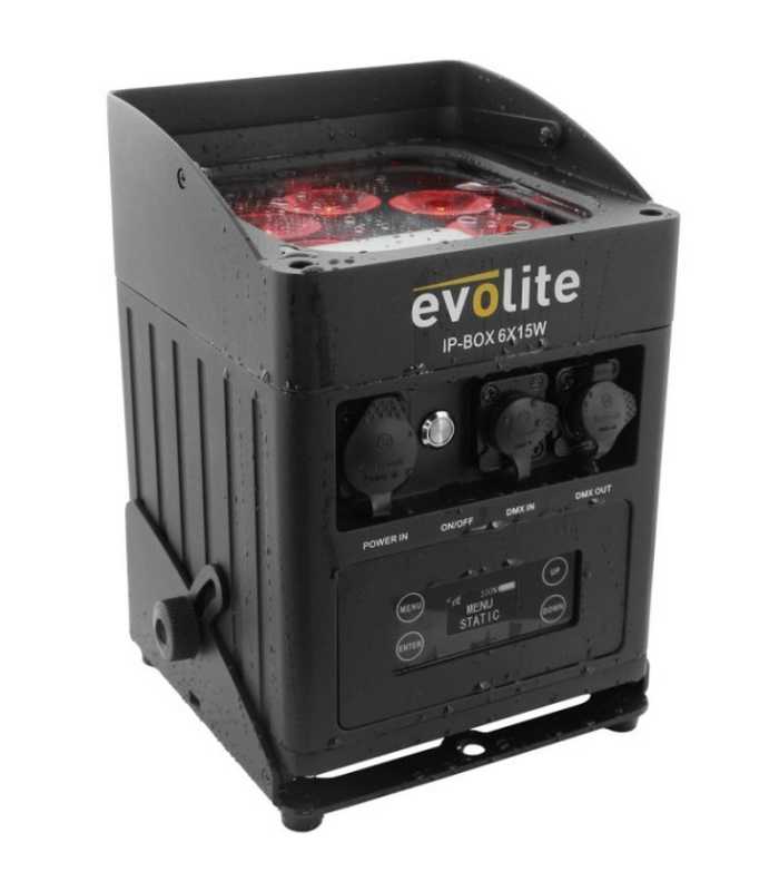 Conjunto de proyectores arquitectónicos LED Evolite - IP-BOX 6X15W PACK