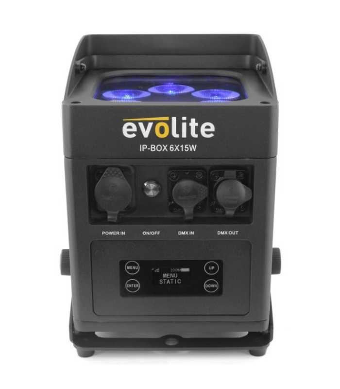 Conjunto de proyectores arquitectónicos LED Evolite - IP-BOX 6X15W PACK
