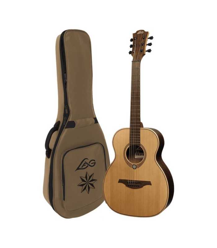 Guitarra de viaje acústica de cedro rojo LÂG Sauvage-RCS