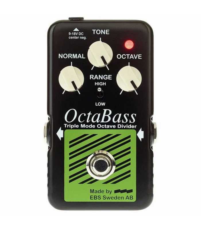 Pedal de efecto octavador para bajo EBS OctaBass Blue Label