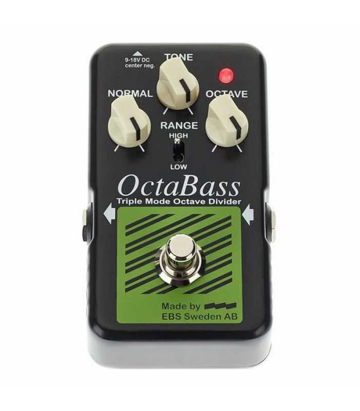 Pedal de efecto octavador para bajo EBS OctaBass Blue Label