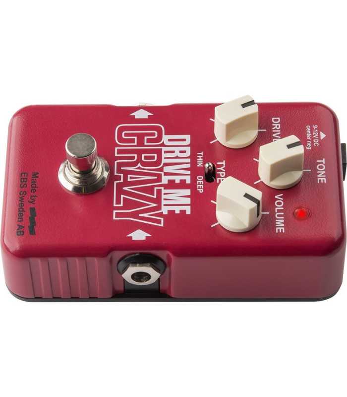 Pedal de distorsión analógica de alto nivel de ganancia EBS Drive Me Crazy Blue Label