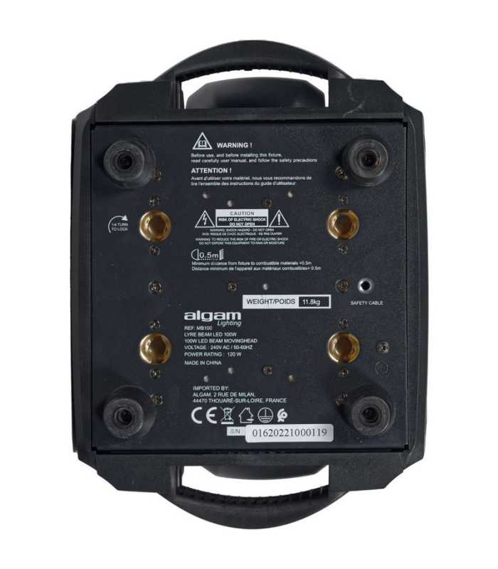 Pack 2 Lyres Beam - Flight case Algam Lighting MB-100