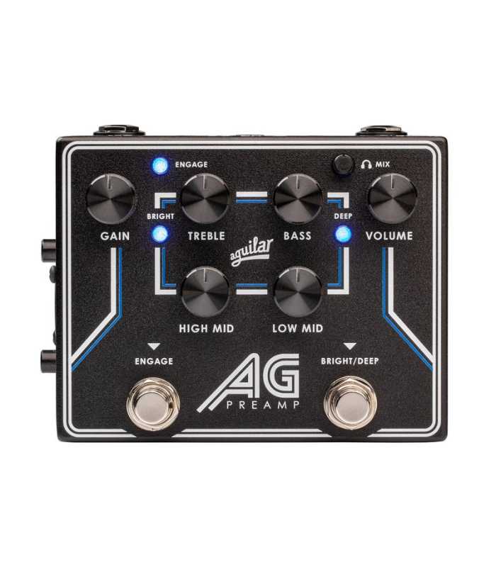 Pedal de preamplificador de bajo analógico y DI Aguilar AG Preamp