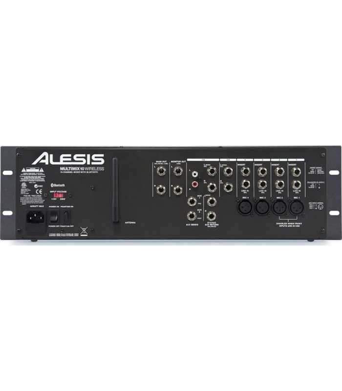 Mesa de mezclas rackable de 10 canales con Bluetooth inalámbrico Alesis MultiMix 10 Wireless