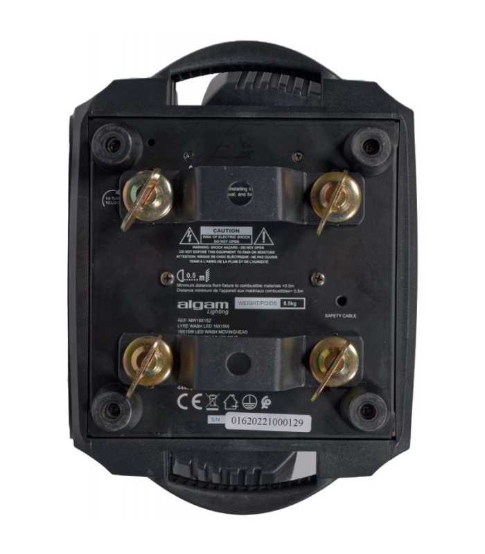 Pack de 2 x Lyres Wash LED avec Flight case Algam Lighting MW19x15Z Flight Duo