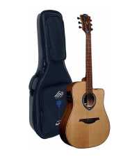 Guitare électro acoustique Dreadnought Lâg Tramontane Hyvibe THV10DCE-LB