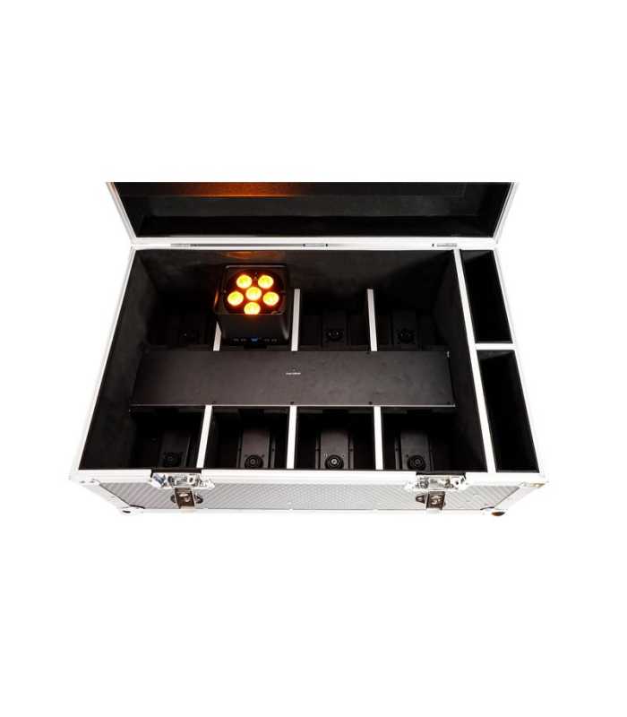 Pack de 8 projecteurs avec flightcase FOS Luminus Pro Pack