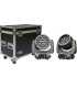 Paquete incluye lyres zoom LED Beam/Wash y Flightcase SDJ JWASH400KIT