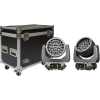 Paquete incluye lyres zoom LED Beam/Wash y Flightcase SDJ JWASH400KIT