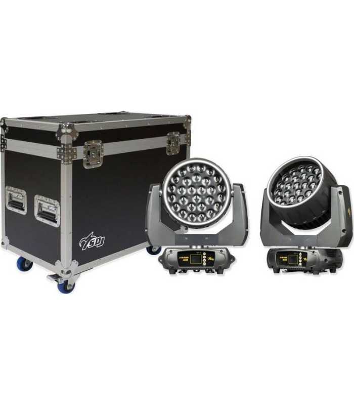 Paquete incluye lyres zoom LED Beam/Wash y Flightcase SDJ JWASH400KIT