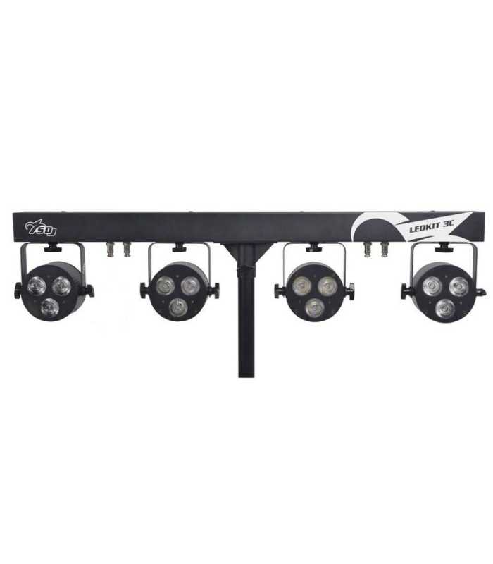 Kit de  4 projecteurs sur pied  SDJ Led KIT 3C