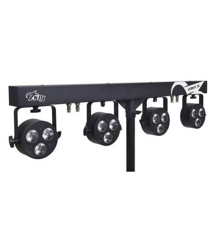 Kit de  4 projecteurs sur pied  SDJ Led KIT 3C