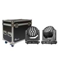 Pack 2 lyres Wash/Beam et Flightcase Sagitter Archer W8 - KIT