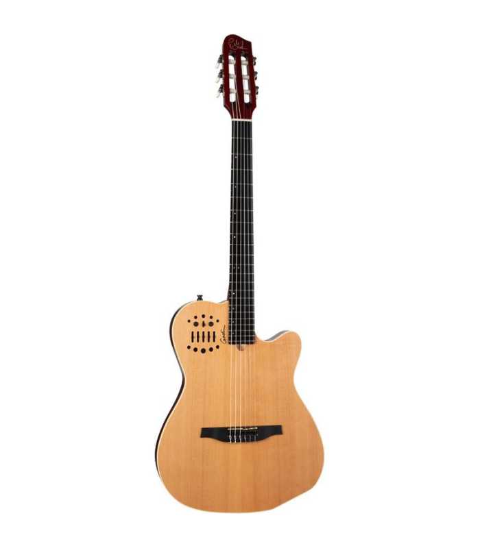 Guitarra clásica eléctrica con funda Godin ACS Slim Nylon SA Natural SG