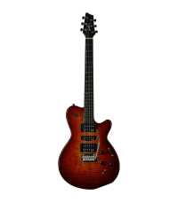 Guitarra eléctrica con funda Godin XT SA Light Burst Flame