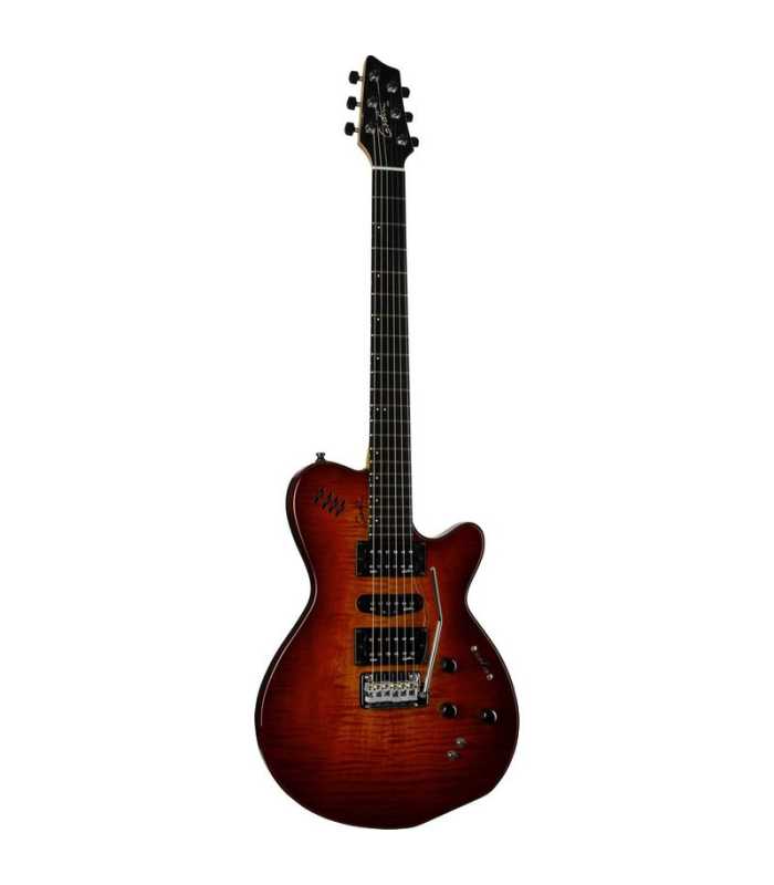 Guitarra eléctrica con funda Godin XT SA Light Burst Flame