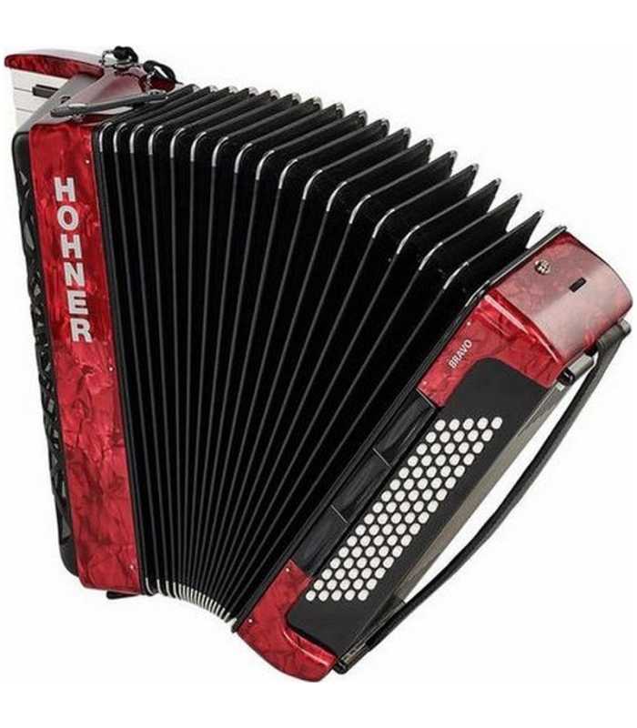 Accordéon Hohner Bravo III 80 Rouge  A16432 SILENTKEY