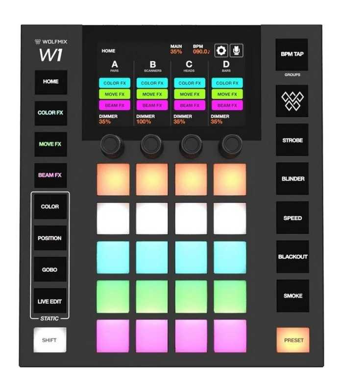 Controlador de iluminación autónomo Wolfmix W1 MKII DMX