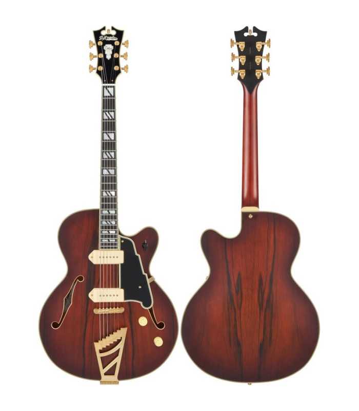 Guitare électrique Hollow Body D'Angelico Deluxe 59 Satin Brown Burst
