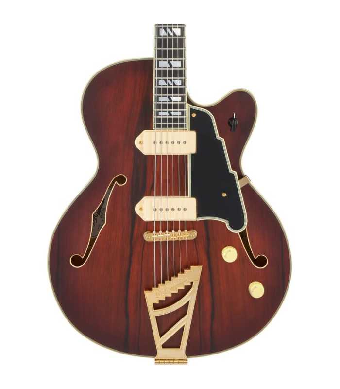 Guitarra eléctrica Hollow Body D'Angelico Deluxe 59 Satin Brown Burst