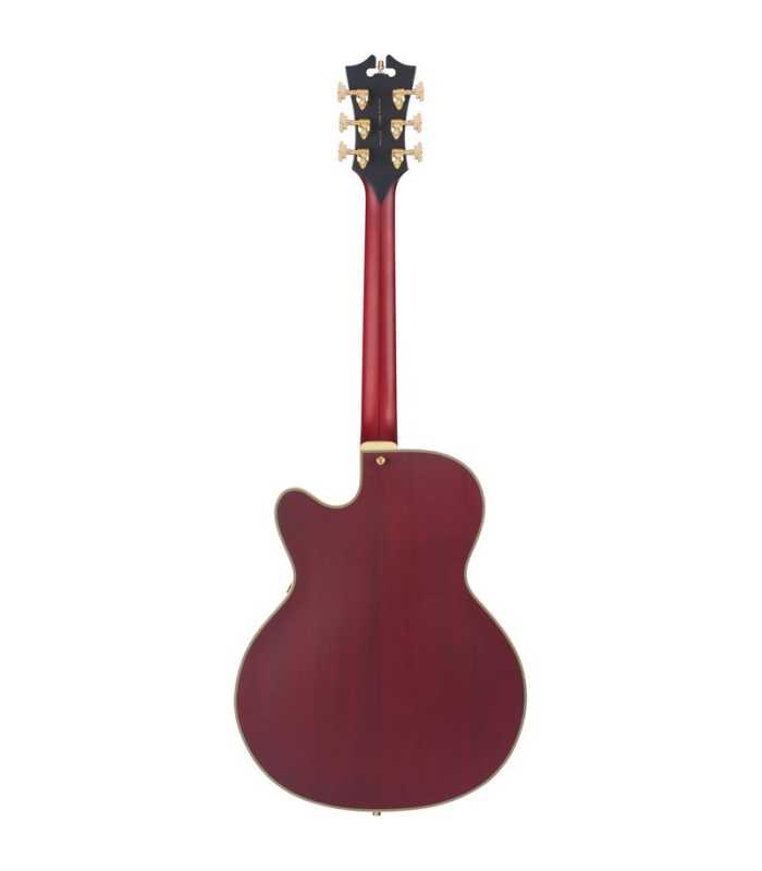 Guitare électrique Hollow Body D'Angelico Deluxe 59 Satin Trans Wine