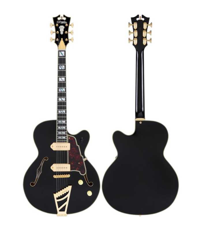 Guitare électrique Hollow Body D'Angelico Excel 59 Solid Black