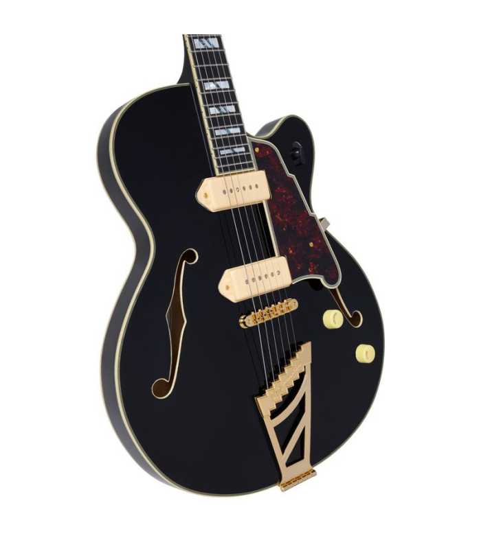 Guitare électrique Hollow Body D'Angelico Excel 59 Solid Black