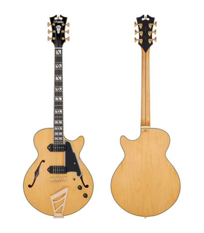Guitarra Semi-Hollow D'Angelico Deluxe SS Baritone Satin Honey