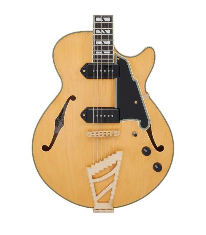 Guitarra Semi-Hollow D'Angelico Deluxe SS Baritone Satin Honey