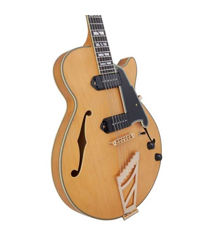Guitare  Semi Hollow D'Angelico Deluxe SS Baritone Satin Honey