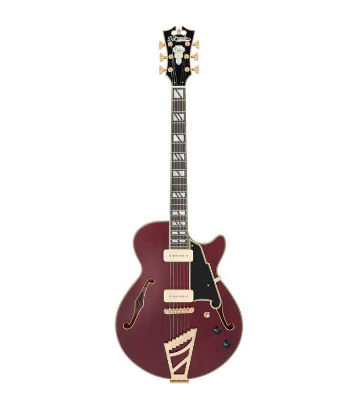 Guitarra Semi-Hollow D'Angelico Deluxe SS Satin Trans Wine