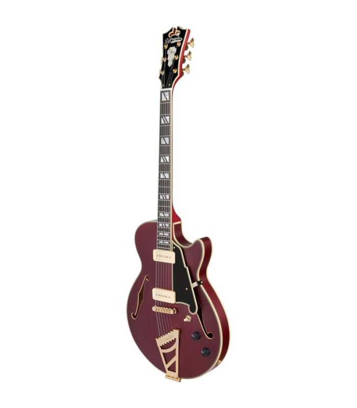 Guitarra Semi-Hollow D'Angelico Deluxe SS Satin Trans Wine