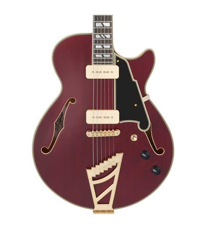 Guitare Semi Hollow D'Angelico Deluxe SS Satin Trans Wine