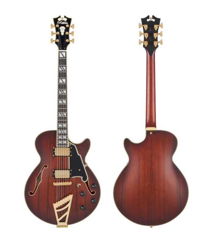 Guitare Semi Hollow D'Angelico Deluxe SS Satin Brown Burst