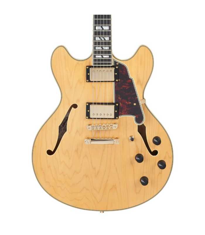 Guitarra Semi-Hollow D'Angelico Deluxe DC Satin Honey