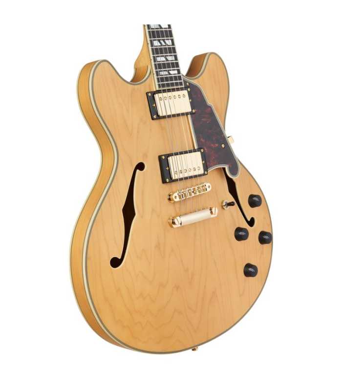 Guitare Semi Hollow D'Angelico Deluxe DC Satin Honey