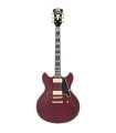 Guitarra Semi-Hollow D'Angelico Deluxe DC Satin Trans Wine