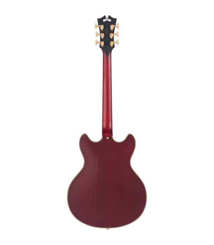 Guitarra Semi-Hollow D'Angelico Deluxe DC Satin Trans Wine