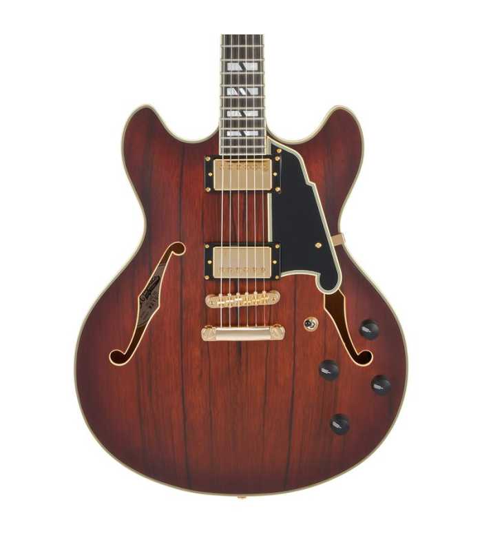 Guitarra Semi-Hollow D'Angelico Deluxe DC Satin Brown Burst